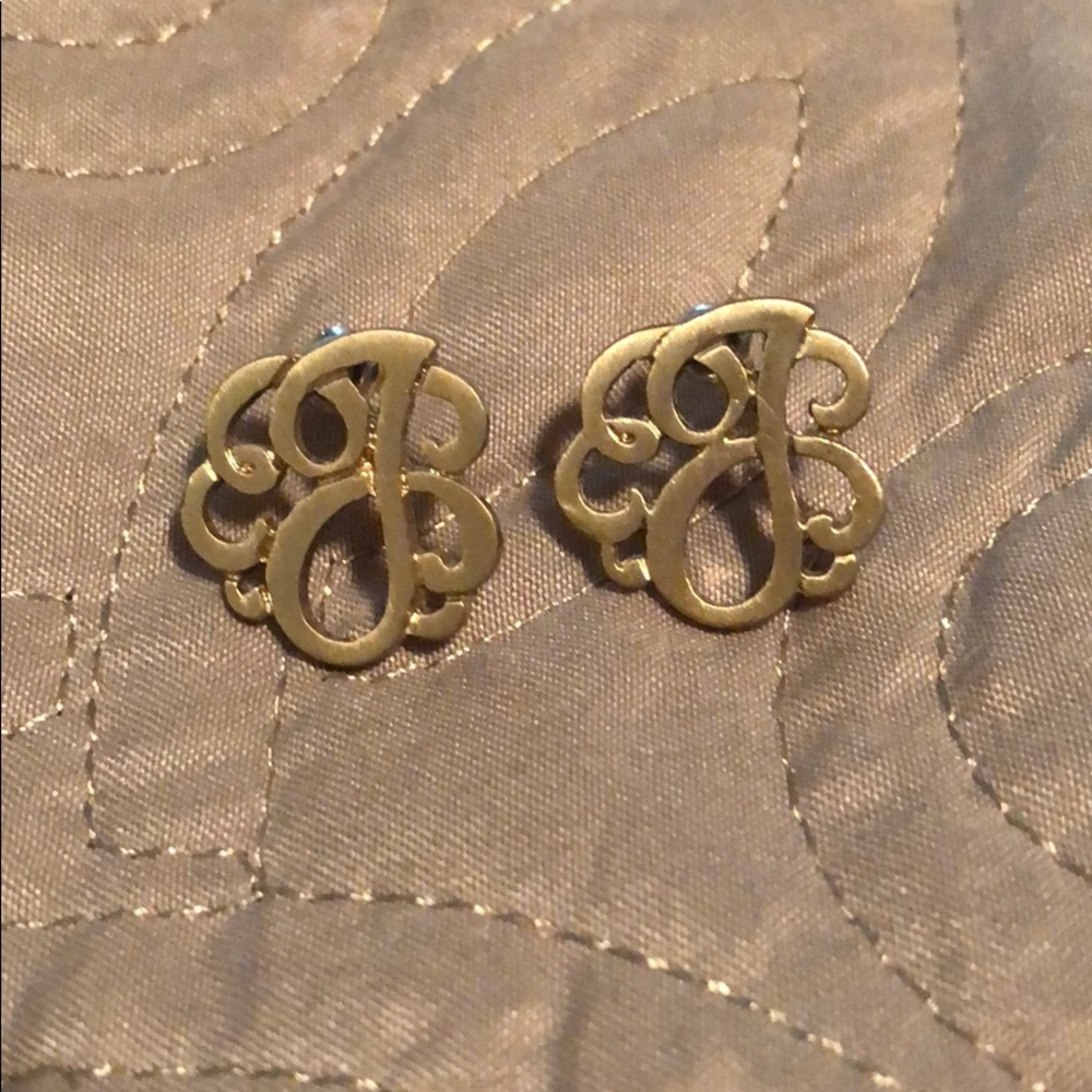 “J” monogram earrings